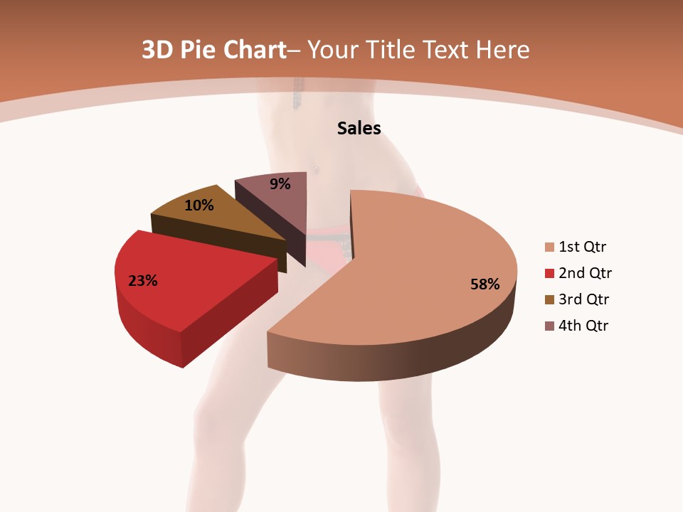 Caucasian Background Swim PowerPoint Template