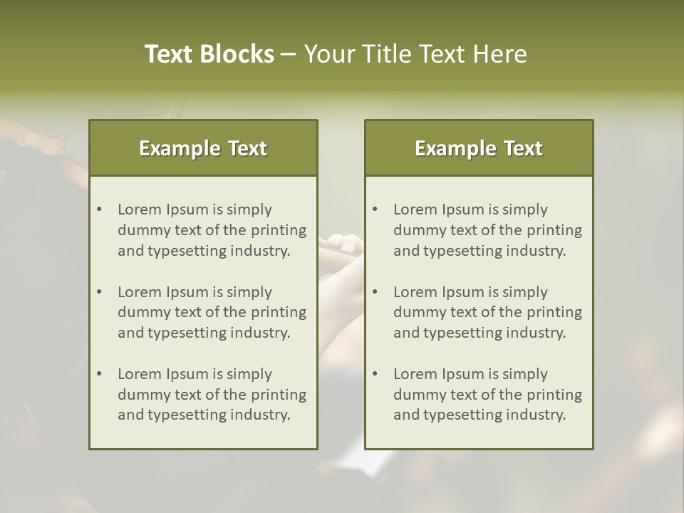 Women Instrument Player PowerPoint Template