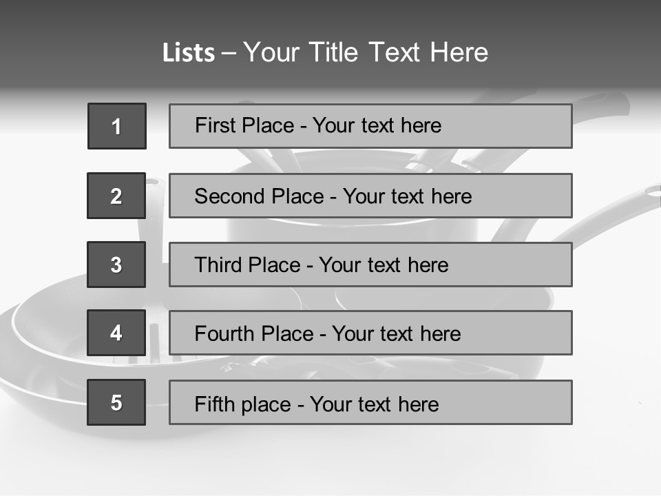 Isolated Cooking Pot Spoon PowerPoint Template