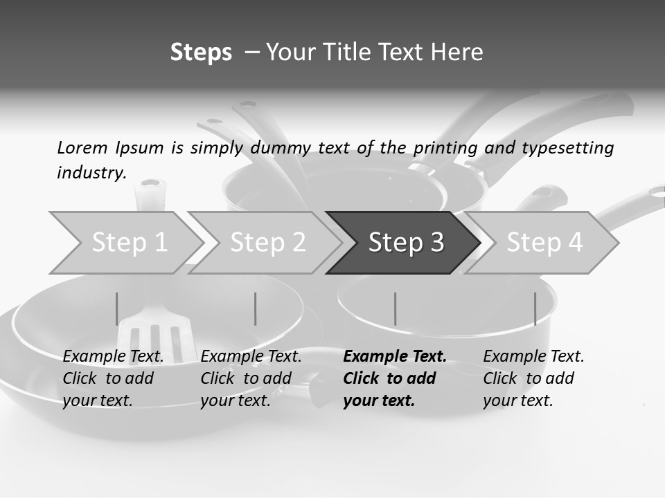 Isolated Cooking Pot Spoon PowerPoint Template