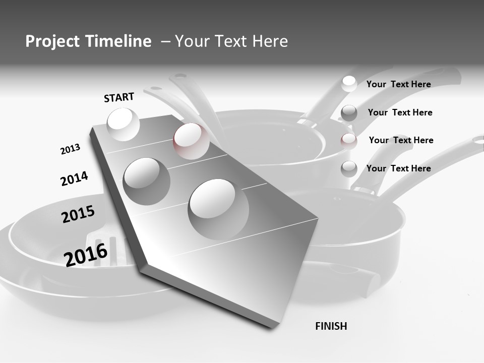 Isolated Cooking Pot Spoon PowerPoint Template