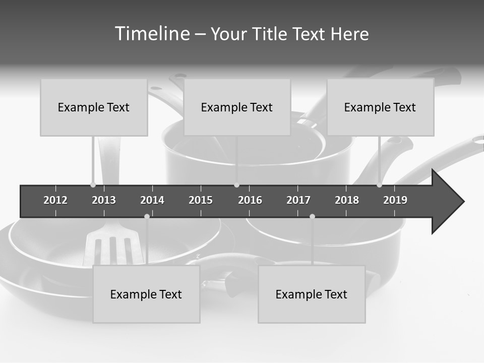 Isolated Cooking Pot Spoon PowerPoint Template