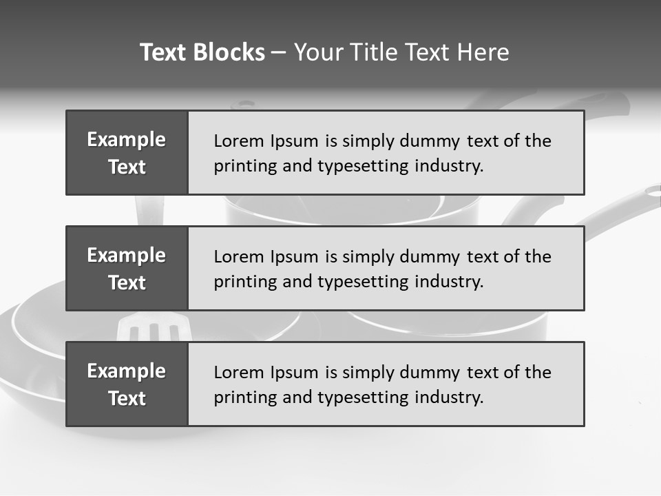 Isolated Cooking Pot Spoon PowerPoint Template
