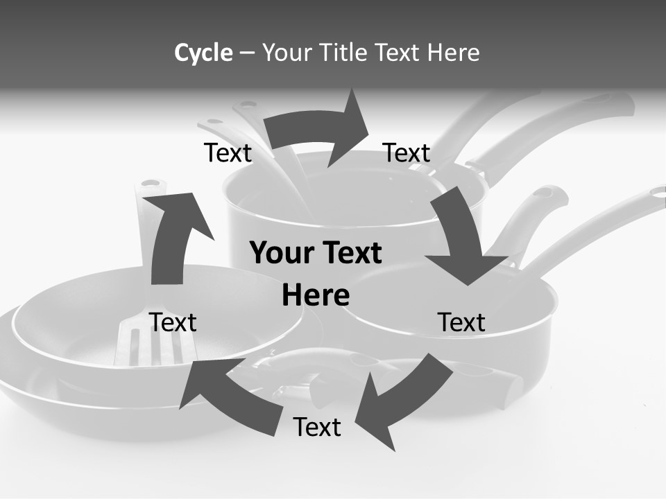 Isolated Cooking Pot Spoon PowerPoint Template