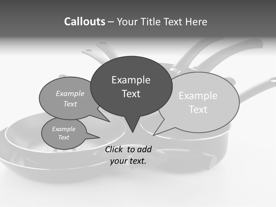 Isolated Cooking Pot Spoon PowerPoint Template