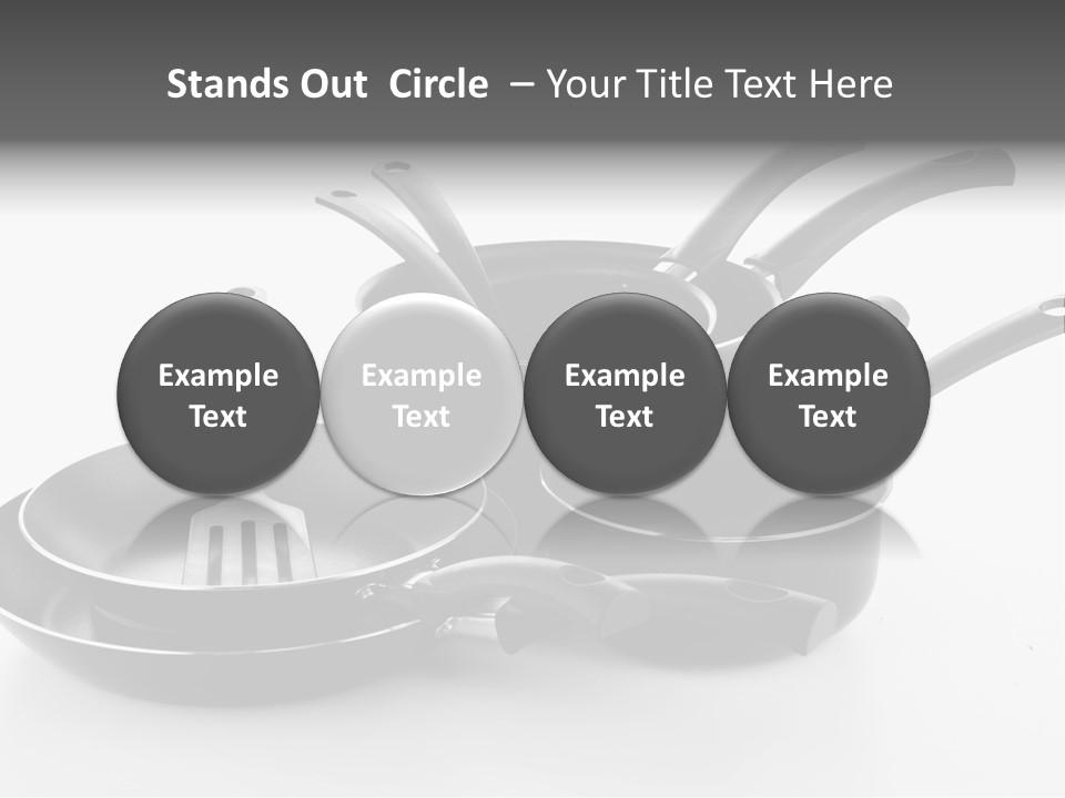 Isolated Cooking Pot Spoon PowerPoint Template