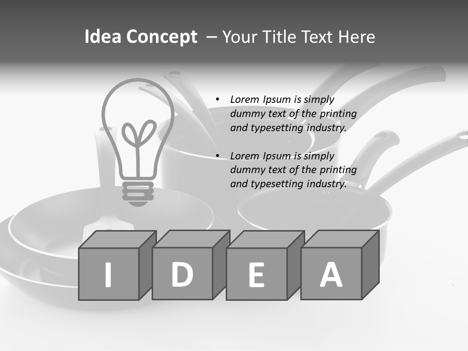 Isolated Cooking Pot Spoon PowerPoint Template