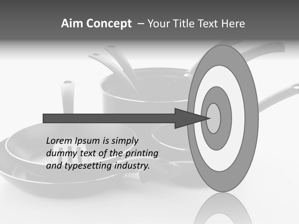 Isolated Cooking Pot Spoon PowerPoint Template