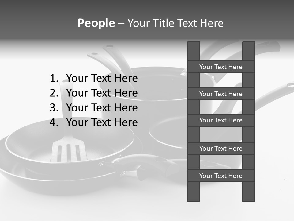 Isolated Cooking Pot Spoon PowerPoint Template
