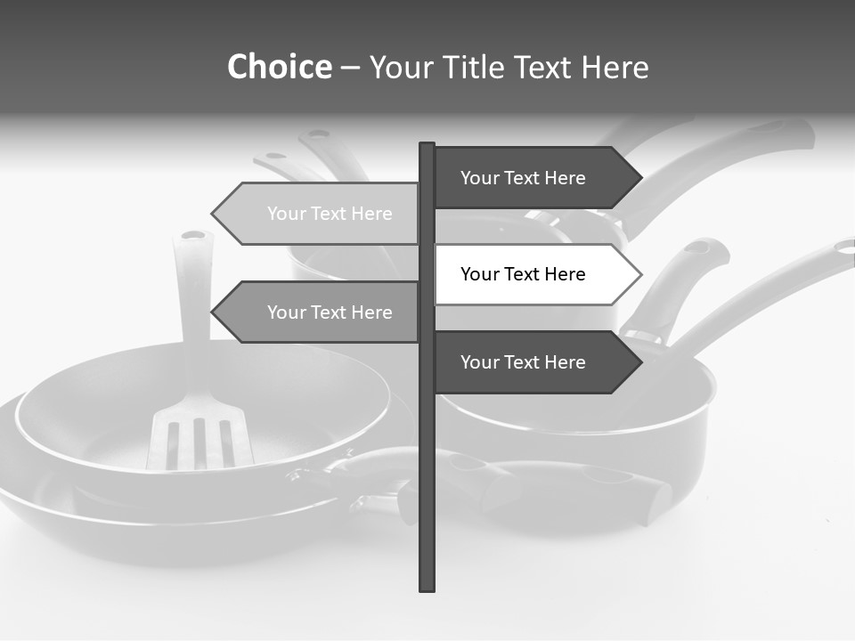 Isolated Cooking Pot Spoon PowerPoint Template