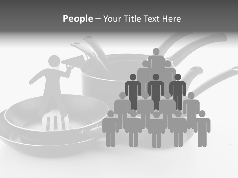 Isolated Cooking Pot Spoon PowerPoint Template