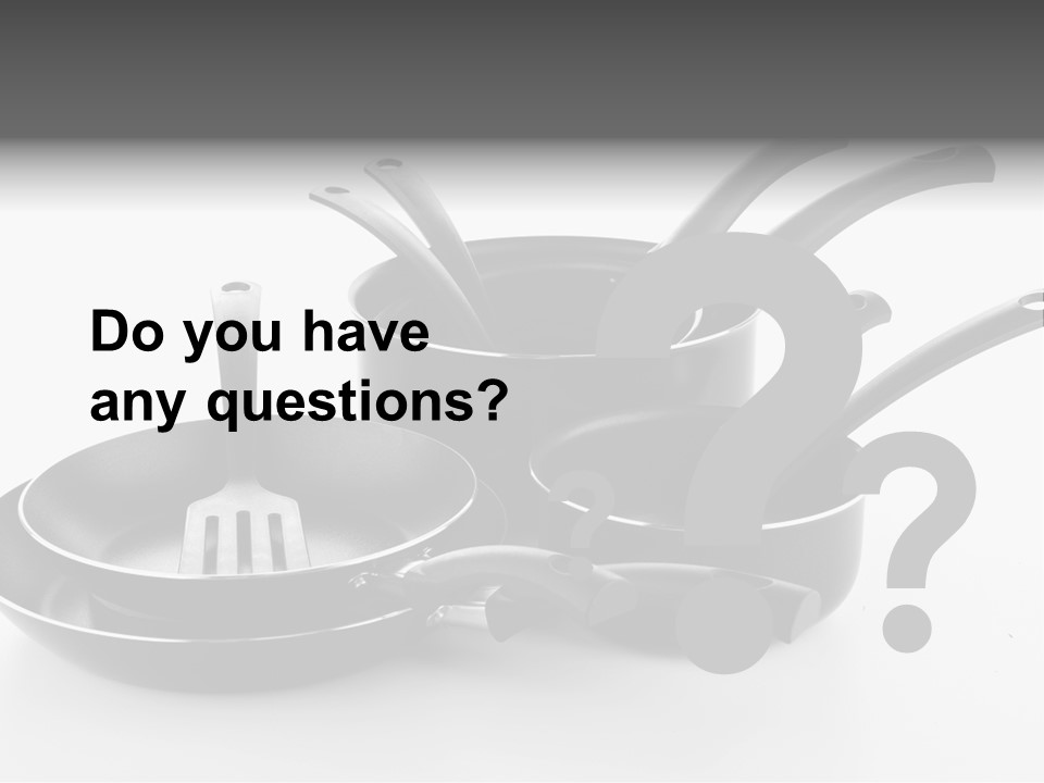 Isolated Cooking Pot Spoon PowerPoint Template