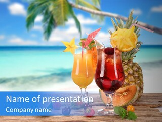 Citrus Closeup Isolated PowerPoint Template