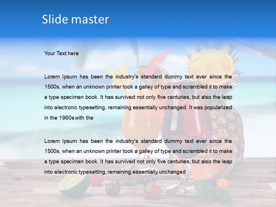 Citrus Closeup Isolated PowerPoint Template