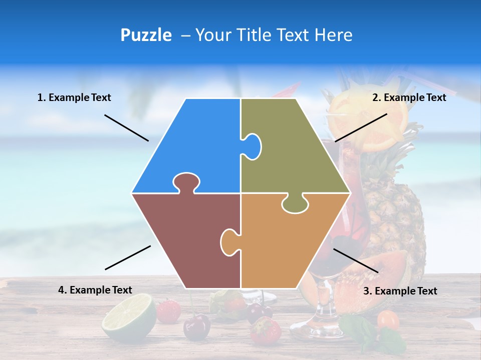 Citrus Closeup Isolated PowerPoint Template