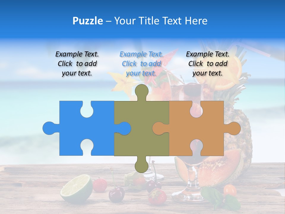 Citrus Closeup Isolated PowerPoint Template