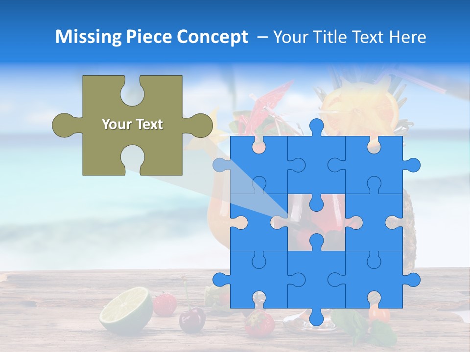 Citrus Closeup Isolated PowerPoint Template