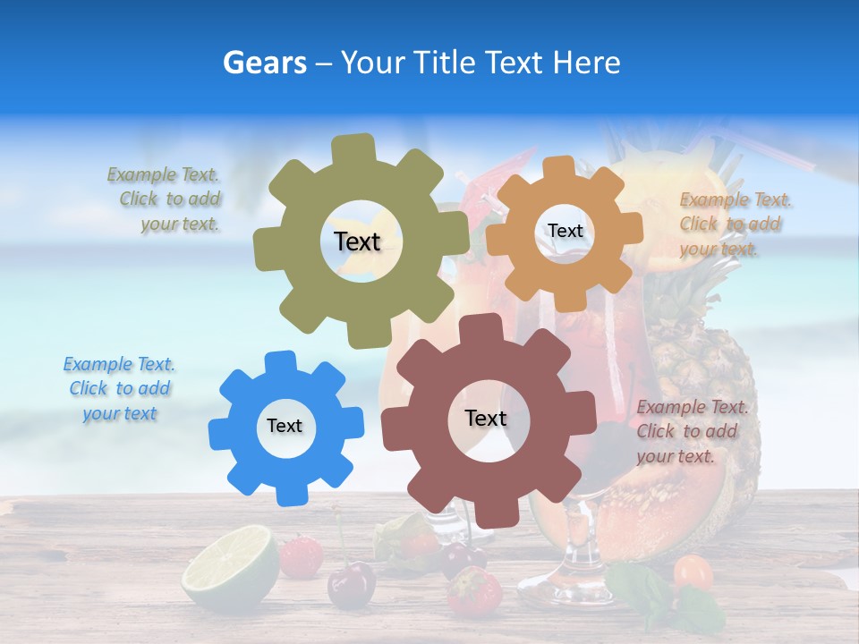 Citrus Closeup Isolated PowerPoint Template