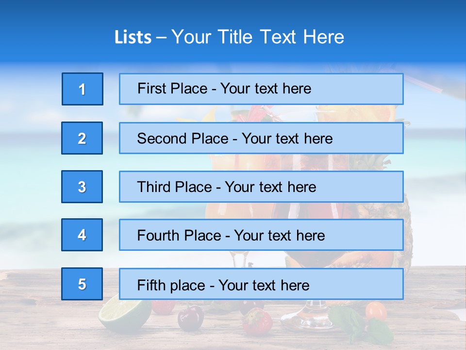 Citrus Closeup Isolated PowerPoint Template