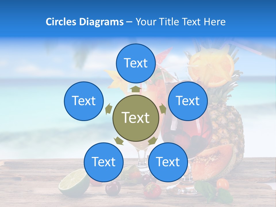 Citrus Closeup Isolated PowerPoint Template