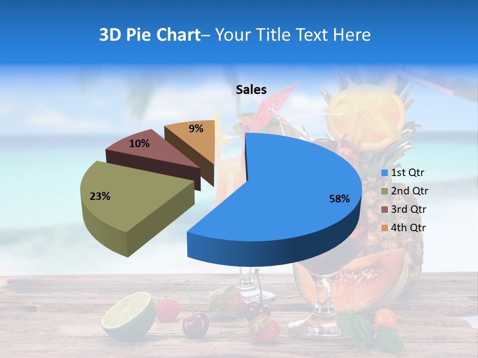 Citrus Closeup Isolated PowerPoint Template