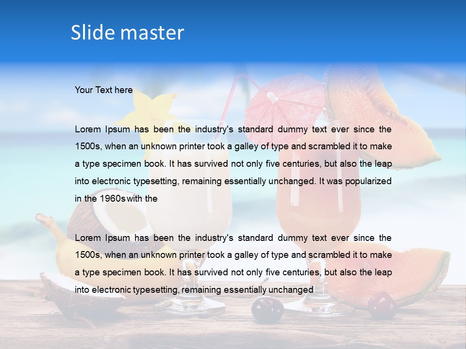 Sea Cool Cuban PowerPoint Template