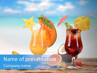 Tropical Cold Soda PowerPoint Template