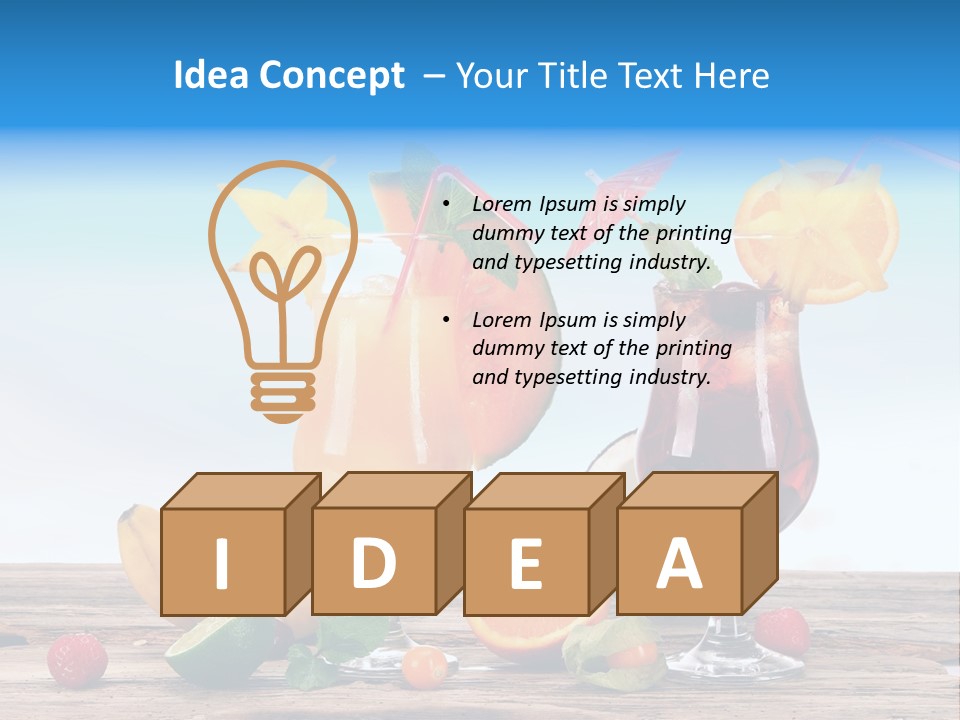 Tropical Cold Soda PowerPoint Template