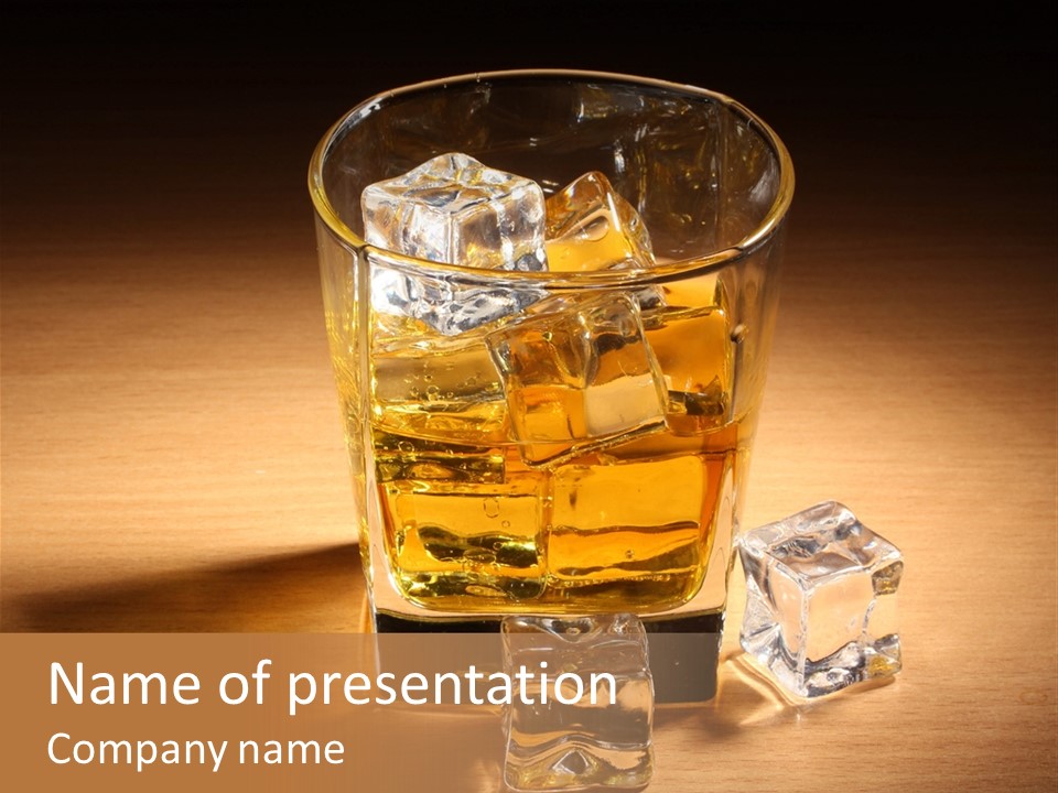 Rum Amber Ice PowerPoint Template