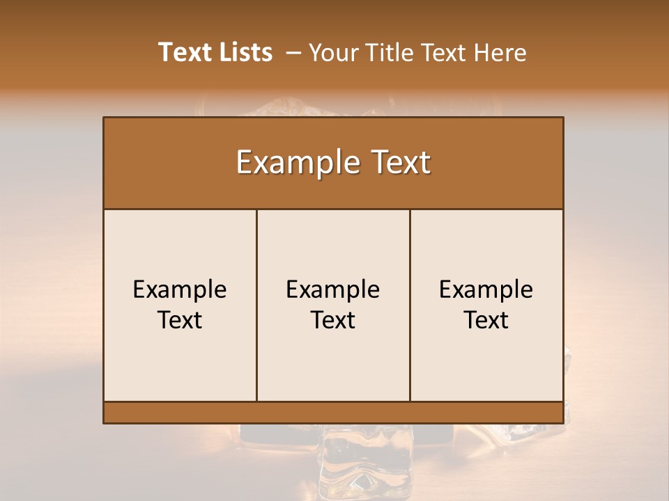 Rum Amber Ice PowerPoint Template