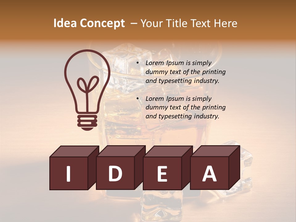 Rum Amber Ice PowerPoint Template