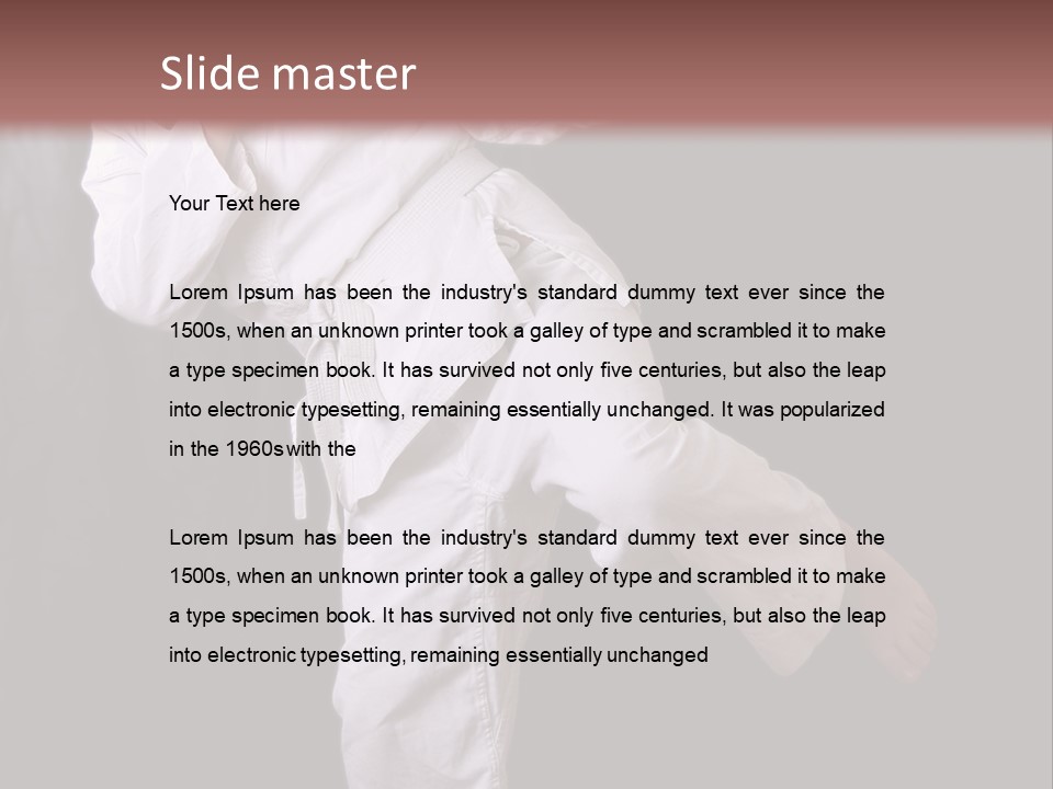 Exercise Student Person PowerPoint Template