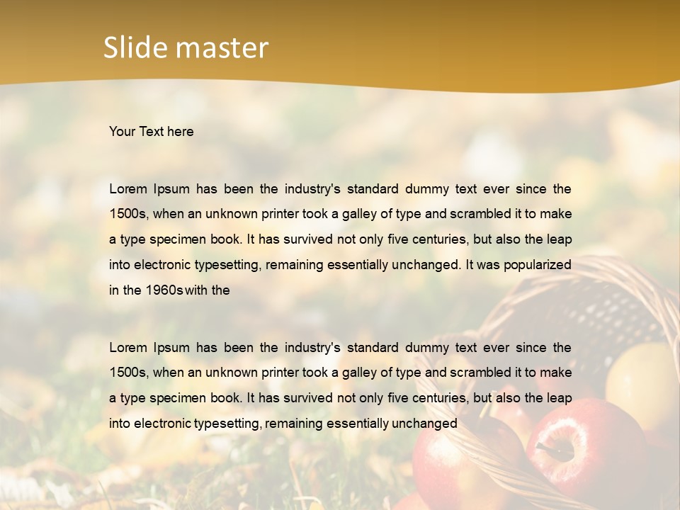 Outdoors Thanksgiving Grass PowerPoint Template