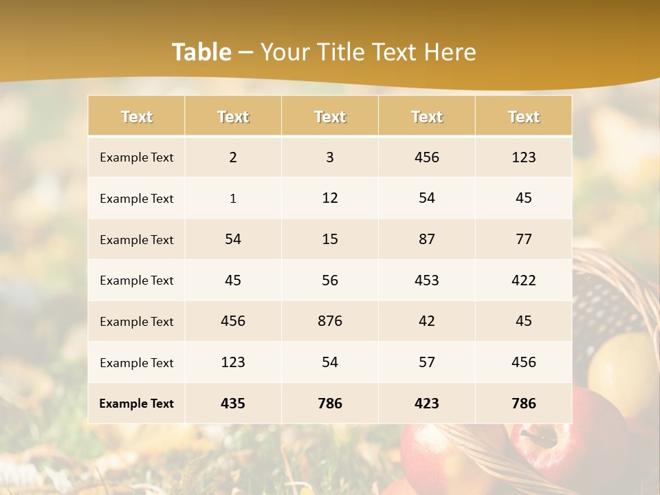 Outdoors Thanksgiving Grass PowerPoint Template