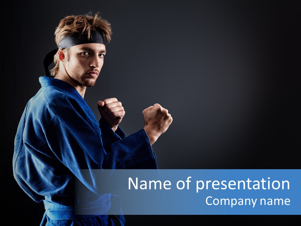 Aggression Martial Arts Background PowerPoint Template