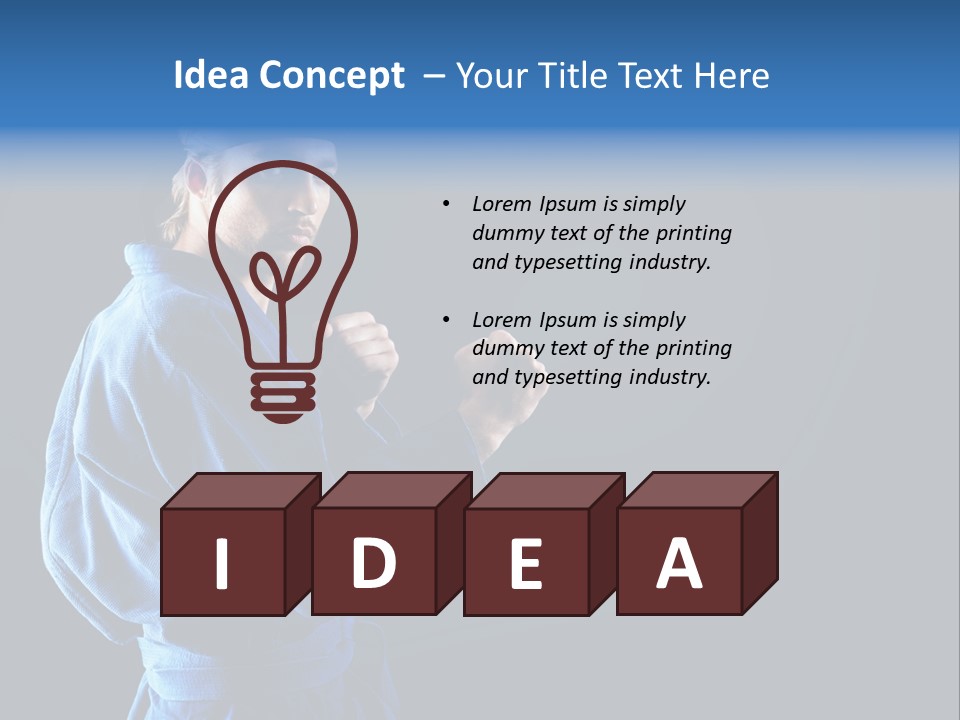 Aggression Martial Arts Background PowerPoint Template