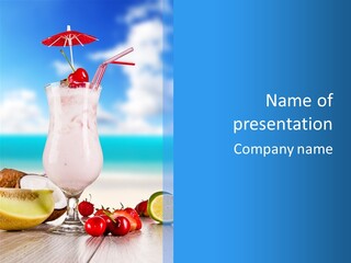 Creamy Deck Tropical PowerPoint Template