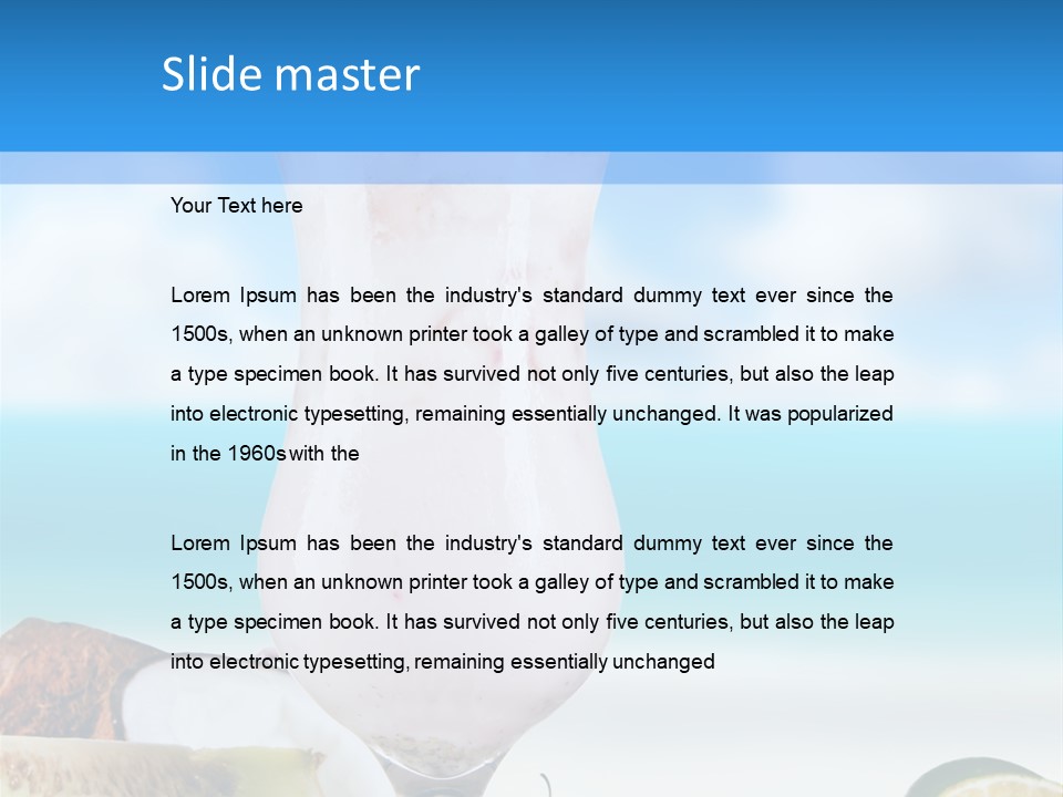 Creamy Deck Tropical PowerPoint Template