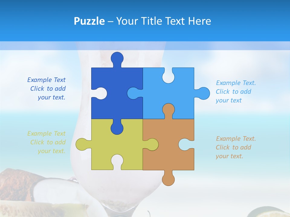 Creamy Deck Tropical PowerPoint Template