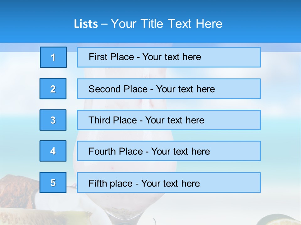 Creamy Deck Tropical PowerPoint Template