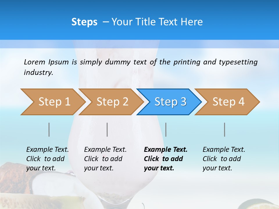 Creamy Deck Tropical PowerPoint Template