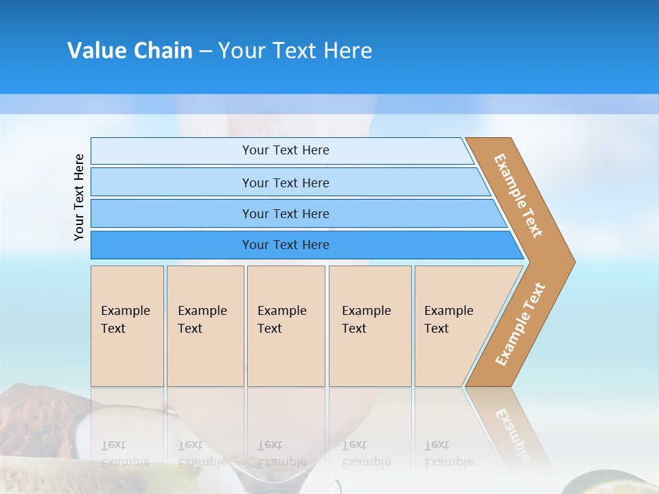 Creamy Deck Tropical PowerPoint Template