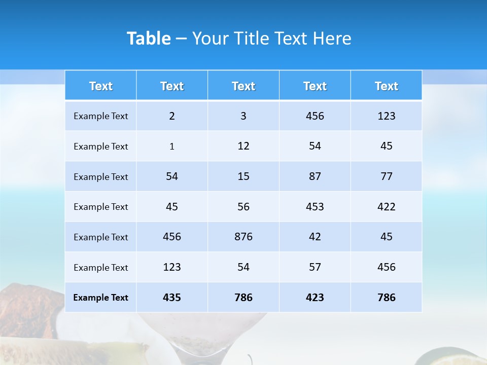 Creamy Deck Tropical PowerPoint Template