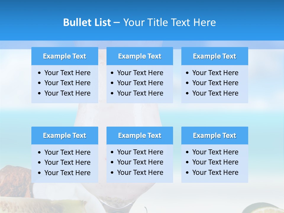 Creamy Deck Tropical PowerPoint Template