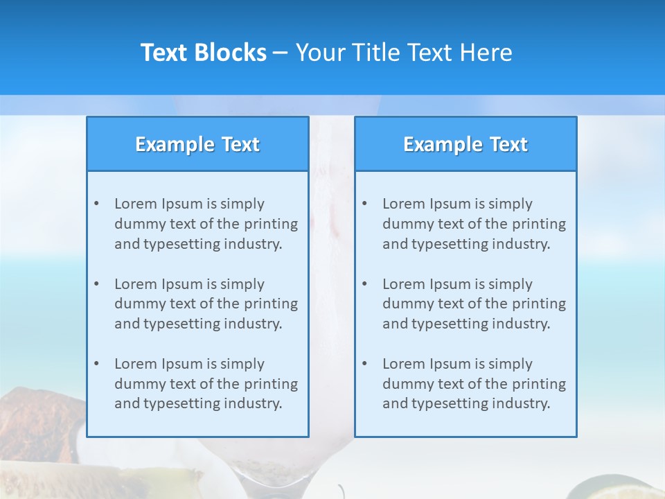 Creamy Deck Tropical PowerPoint Template