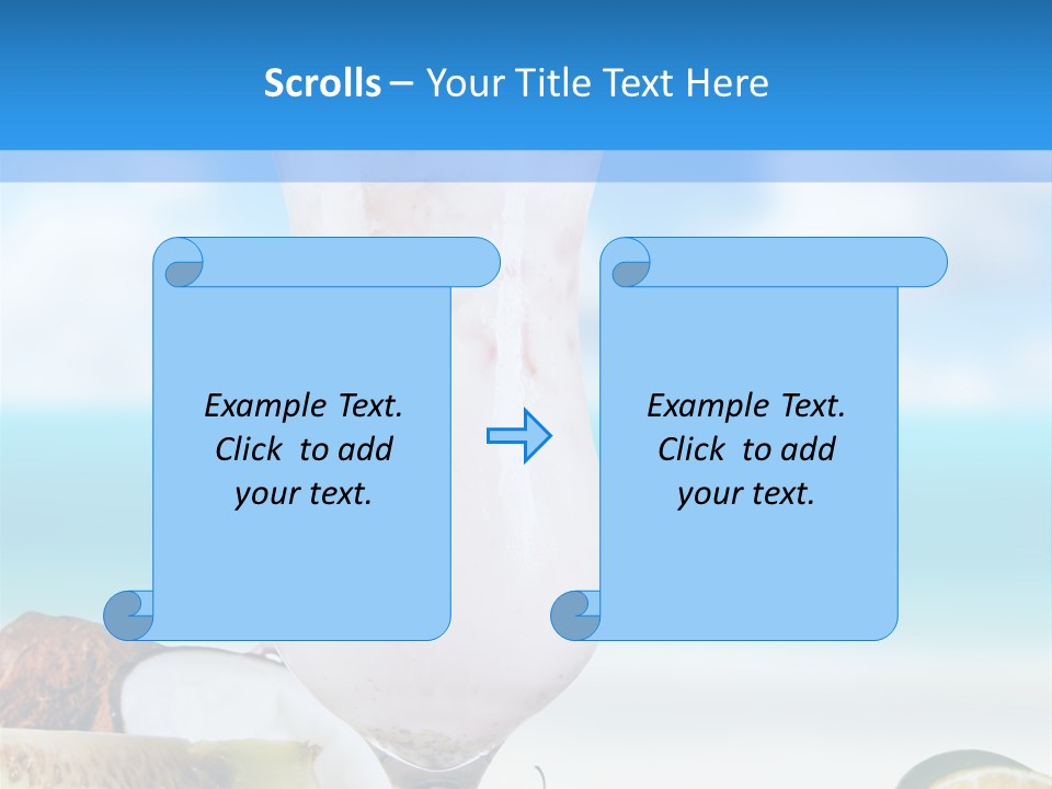 Creamy Deck Tropical PowerPoint Template