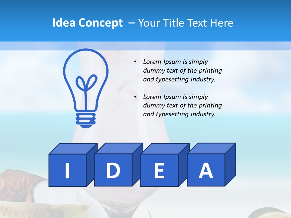 Creamy Deck Tropical PowerPoint Template