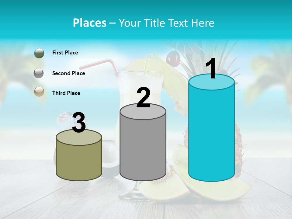 Sunny Blur Pineapple PowerPoint Template