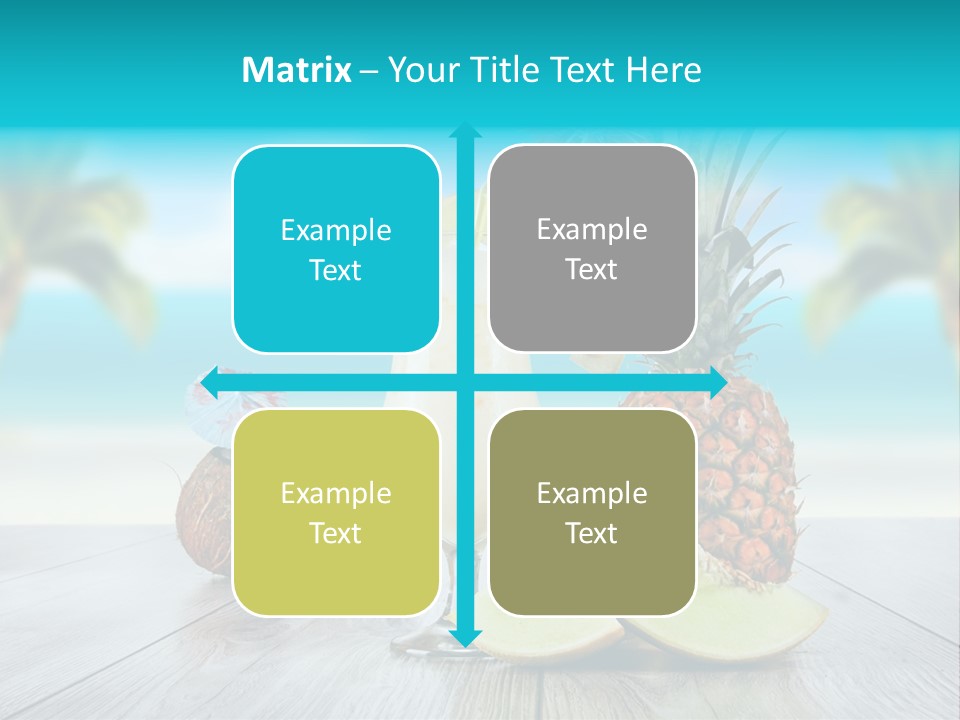 Sunny Blur Pineapple PowerPoint Template