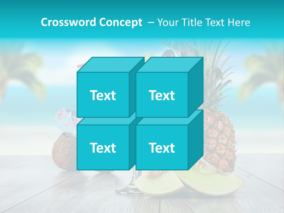 Sunny Blur Pineapple PowerPoint Template